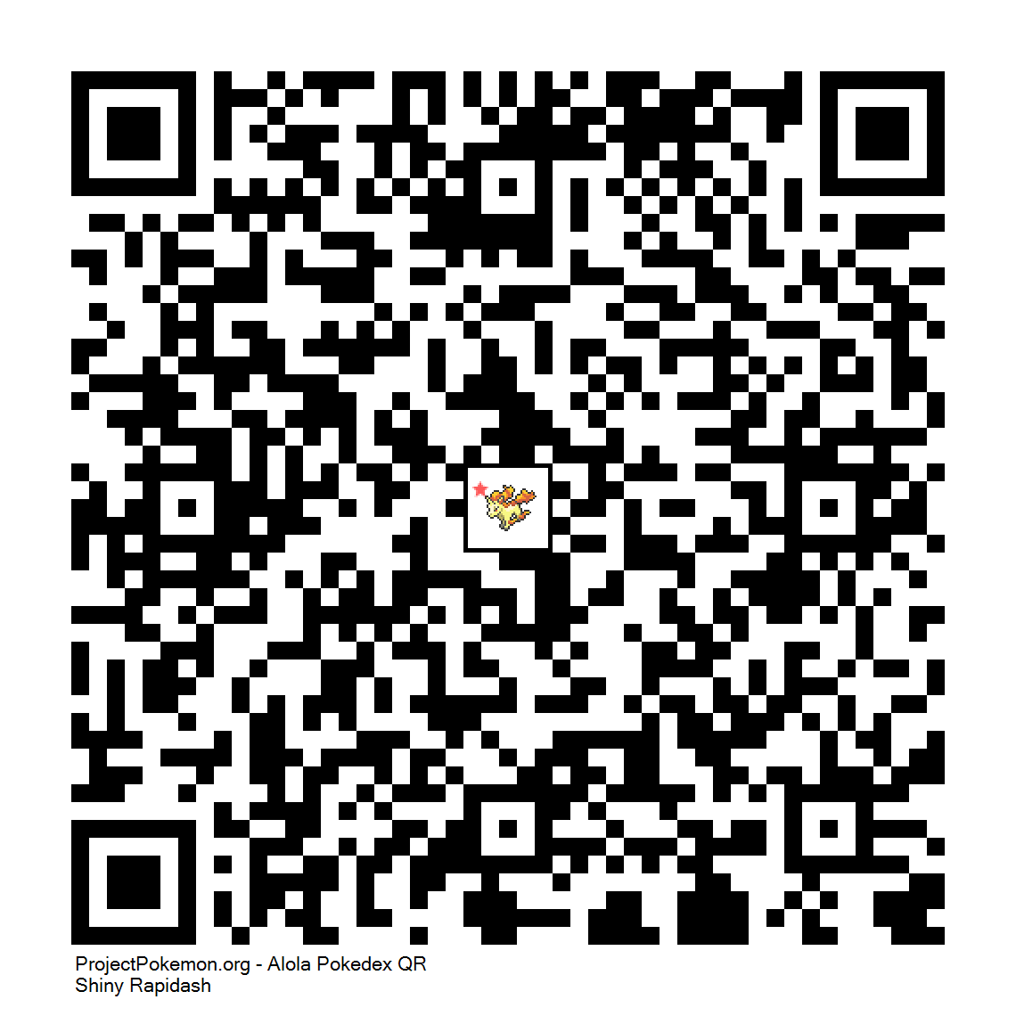 Cdigo QR de Rapidash variocolor